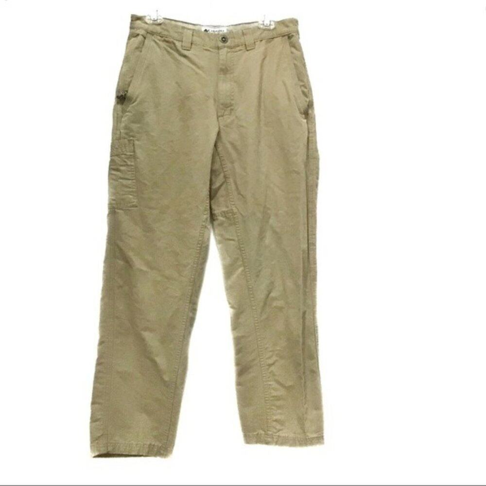 Columbia Sportswear Men's Tan Stone Washed Ridge Cloth Outdoor Pants Size 32X30